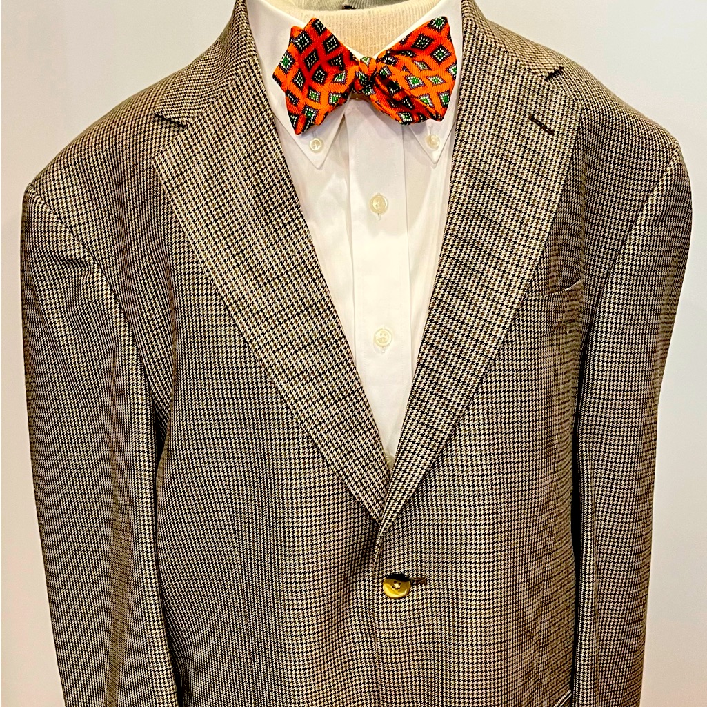 Nautica Mens Plaid Silk And Wool Blazer